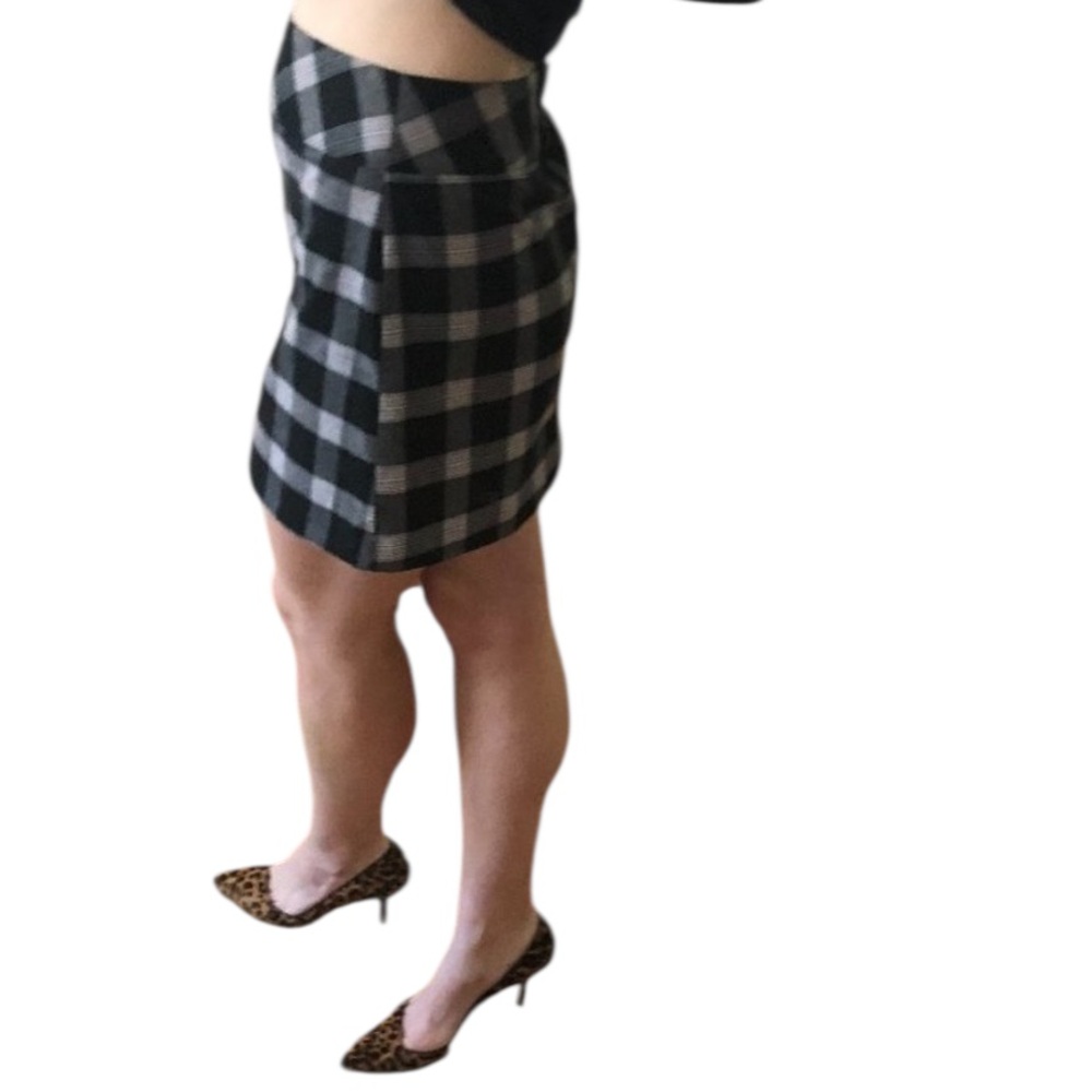 VINTAGE 90s A. BYER Red Black White Plaid Clueless Prep Mini Skirt w/ Side Slit - Picture 14 of 16